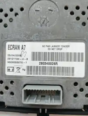 Recambio de automóvil de segunda mano de pantalla multifuncion para renault laguna iii expression referencias oem iam 280340026r  