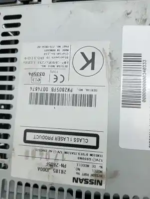Piesă de schimb auto la mâna a doua sistem audio / cd radio casetofon pentru nissan qashqai (j10) acenta referințe oem iam 28185jd00a  