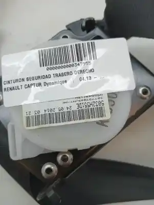 Автозапчастина б/у задній правий ремін безпеки для renault captur dynamique посилання на oem iam 888405148r  