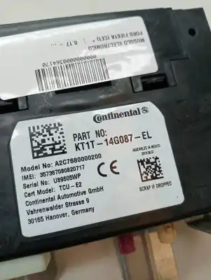 Peça sobressalente para automóvel em segunda mão módulo eletrônico por ford fiesta (ce1) 1.1 cat referências oem iam 2430550  kt1t14g087el