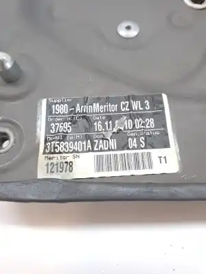 Second-hand car spare part rear left window regulator for skoda superb combi (3t5) ambition oem iam references 3t5839401a  