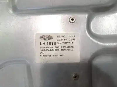 Second-hand car spare part driver left window regulator for ford c-max (cb3) 2.0 tdci cat oem iam references 1738645  3m51r219a65ez