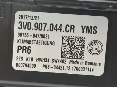 Автозапчастина б/у клімат-контроль для skoda superb combi (3t5) active посилання на oem iam 3v0907044cr  