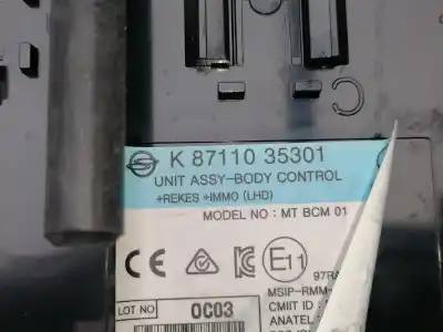 Автозапчасти б/у электронный модуль за ssangyong tivoli * ссылки oem iam 8711035301  