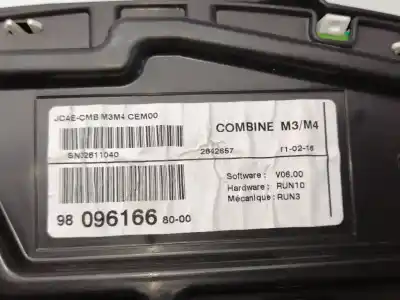 Автозапчастина б/у панель інструментів для citroen c-elysée 1.5 blue-hdi fap посилання на oem iam 980961668000  9809616680