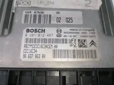 Second-hand car spare part ecu engine control for peugeot 207 sw (wk_) 1.6 hdi oem iam references 9663786380  0281012467