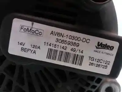 Gebrauchtes Autoersatzteil lichtmaschine zum ford focus (2014-2018) iii 1.5 tdci oem-iam-referenzen av6n10399dc 11415114249 14 , tg12c122 , 2612672b , befya 3065989