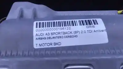 Автозапчастина б/у передня права подушка безопасности для audi a3 (8p) 2.0 tdi ambiente посилання на oem iam 8p0880202  