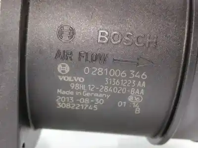 Автозапчастина б/у витратомір повітря для volvo xc60 2.0 diesel cat посилання на oem iam 31361223  0281006346