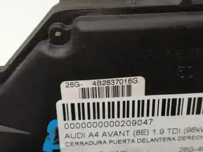 Автозапчастина б/у замок передній праві двері для audi a4 avant (8e) a4 avant 8e посилання на oem iam 4b2837016g  