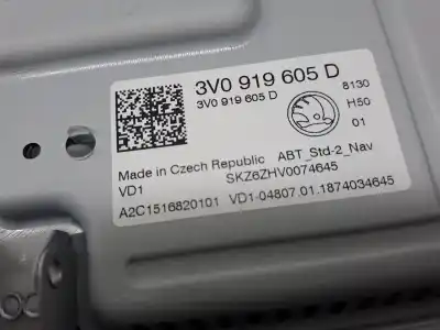 Автозапчасти б/у многофункциональный дисплей за skoda superb combi (3t5) active ссылки oem iam 3v0919605d  