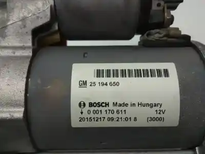 Автозапчастина б/у двигун запускається для opel adam manual посилання на oem iam 25194650 0001170611  