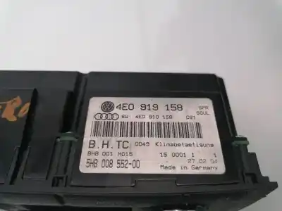 Pezzo di ricambio per auto di seconda mano controllo riscaldamento / aria condizionata per audi a8 d3 (4e2, 4e8) 4.0 tdi quattro riferimenti oem iam 4e0919158  5hb00855200