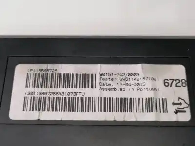 Second-hand car spare part air conditioning control unit for opel astra j lim. 1.6 16v cat oem iam references 13586728  
