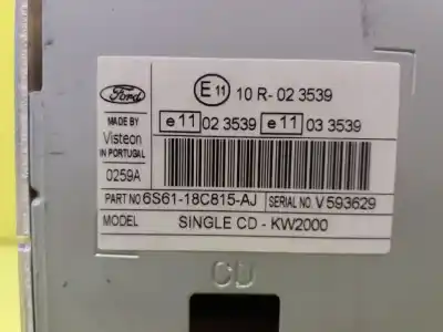 Автозапчастина б/у аудіо система / радіо cd для ford transit connect (tc7) 1.8 tdci cat посилання на oem iam 1480492 6s6118c15aj 6t1t18c838ab