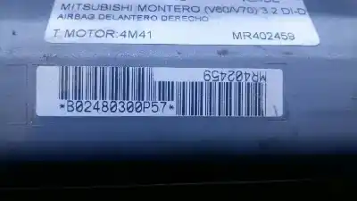 Second-hand car spare part front right air bag for mitsubishi montero (v60/v70) 3.2 di-d avance oem iam references mr402459  