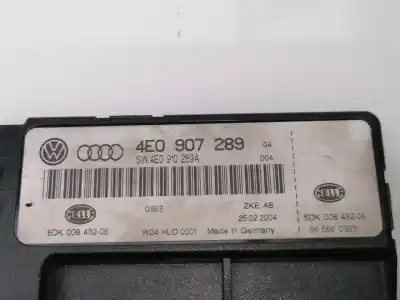 Second-hand car spare part electronic module for audi a8 d3 (4e2, 4e8) 4.0 tdi quattro oem iam references 4e0907289  
