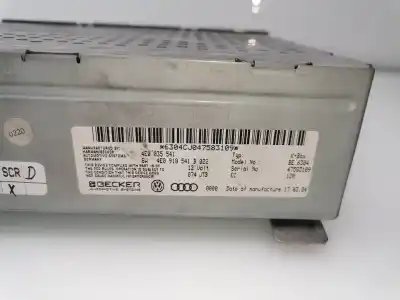 Second-hand car spare part audio system / radio cd for audi a8 d3 (4e2, 4e8) 4.0 tdi quattro oem iam references 4e0035541  