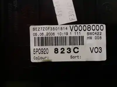 Автозапчастина б/у панель інструментів для seat toledo ii (1m2) 1.9 tdi посилання на oem iam 5p0920823c  a2c53029632