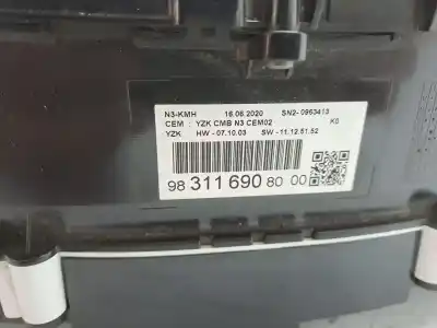Second-hand car spare part dashboard for citroen jumpy fugón 1.6 blue-hdi fap oem iam references 9837546480  