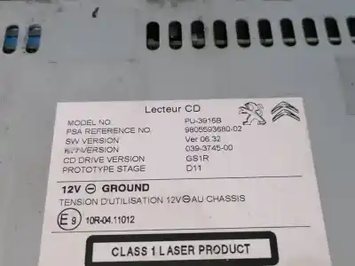 Автозапчастина б/у аудіо система / радіо cd для ds 4 style посилання на oem iam 980559368002 1614450080 9805593680