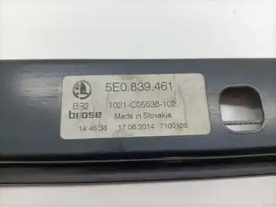 Second-hand car spare part rear left window regulator for skoda octavia combi (5e5) 1.6 tdi dpf oem iam references 5e0839461  