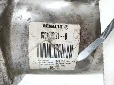 Peça sobressalente para automóvel em segunda mão compressor de ar condicionado a/a a/c por renault fluence (l3_) 1.5 dci (l30d l30l l306 l33f l33l l33m l33v l33w) referências oem iam 8201025121b  8201025121b