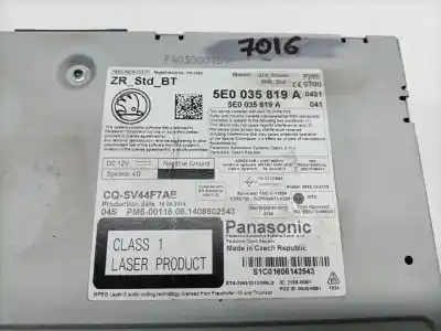 Автозапчастина б/у аудіо система / радіо cd для skoda octavia combi (5e5) 1.6 tdi dpf посилання на oem iam 5e0035819a  