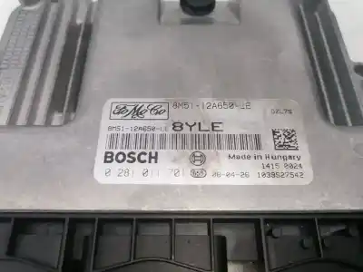 Second-hand car spare part ecu engine control for ford c-max (cb3) 1.6 tdci cat oem iam references 8m5112a650le  0281011701