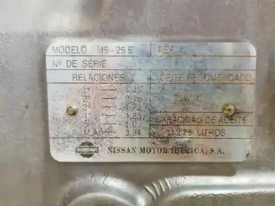 Second-hand car spare part gearbox for nissan cabstar e cabina simple cabina individual oem iam references m525e  