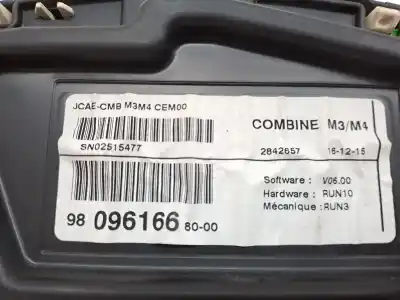Pezzo di ricambio per auto di seconda mano pannello degli strumenti per citroen c-elysée 1.5 blue-hdi fap riferimenti oem iam 9809616680  