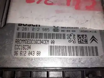 Peça sobressalente para automóvel em segunda mão centralina de motor uce por citroen c4 berlina collection referências oem iam 9661204380