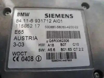 Peça sobressalente para automóvel em segunda mão módulo eletrônico por bmw serie 7 (e65/e66) 745i referências oem iam 84116931712ai01