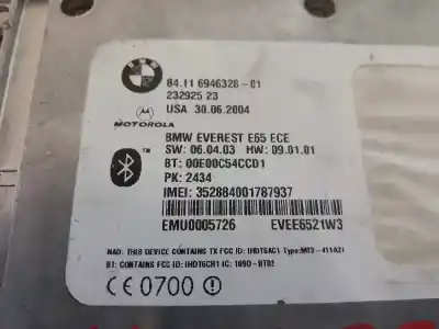 Pezzo di ricambio per auto di seconda mano modulo elettronico per bmw serie 7 (e65/e66) 745i riferimenti oem iam 84116946328-01