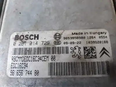 Автозапчастина б/у ебу контролер двигуна для citroen c4 picasso i monospace (ud_) 1.6 hdi посилання на oem iam 0281714729