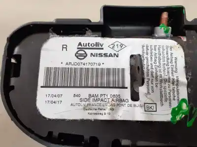 Peça sobressalente para automóvel em segunda mão airbag do lado direito por nissan pathfinder (r51) 2.5 dci xe referências oem iam 985h0av61a