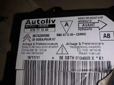Peça sobressalente para automóvel em segunda mão centralina de airbag por citroen c5 berlina millenium referências oem iam 