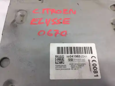 Second-hand car spare part audio system / radio cd for citroen c-elysée millenium 72 cv / 53 kw oem iam references 98041965  
