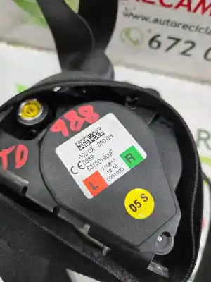 Tweedehands auto-onderdeel veiligheidsriem rechts achter voor porsche panamera (971) 2.9 4 e-hybrid (97abe1, 97bbe1) oem iam-referenties 631001900h