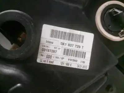 Second-hand car spare part driver left window regulator for volkswagen golf vi (5k1) cayc oem iam references 5k1837729t  