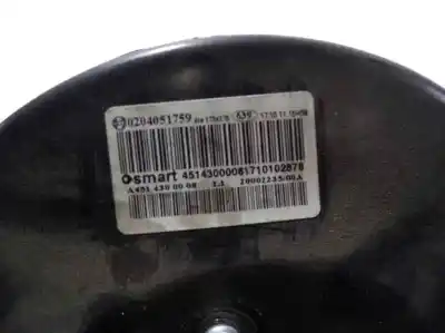 Pezzo di ricambio per auto di seconda mano servo freio per smart coupe micro hybrid drive (45kw) (451.334) riferimenti oem iam a4512900319  a4514300008