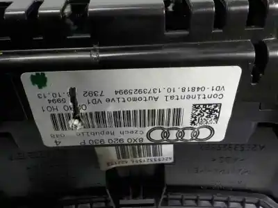 Second-hand car spare part dashboard for audi a1 (8x1, 8xk) 1.6 tdi oem iam references 8x0920930p  8x0920930p