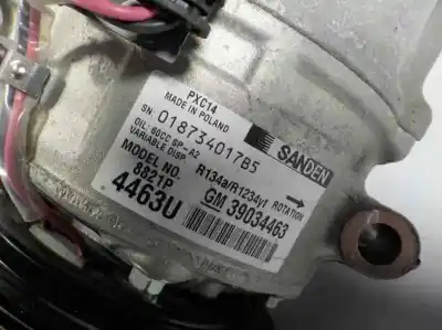 Автозапчасти б/у компрессор кондиционера воздуха за opel astra k (b16) 1.4 turbo (68) ссылки oem iam 39076799  39034463