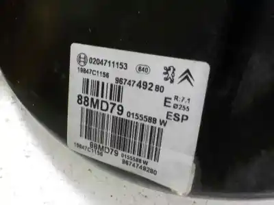 Peça sobressalente para automóvel em segunda mão servo freio por citroen c4 lim. 1.2 12v e-thp referências oem iam 4535er 0204711153 9674749280