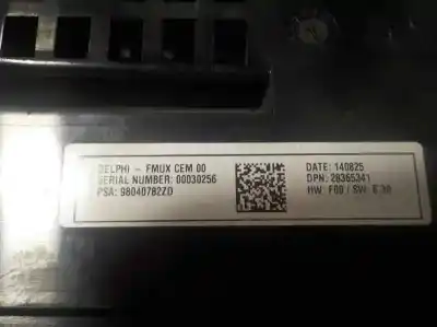 Second-hand car spare part climate control for citroen c4 lim. 1.2 12v e-thp oem iam references 98040782zd  98040782zd