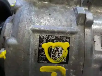 Автозапчастина б/у компресор кондиционера для seat ibiza v (kj1, kjg) 1.6 tdi посилання на oem iam 5q0816803f  5q0816803d