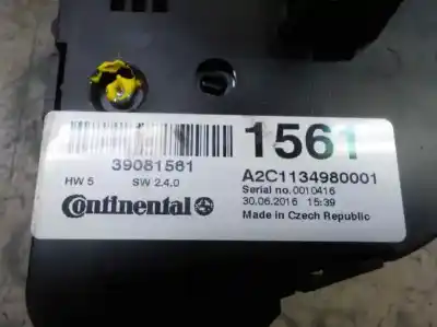 Second-hand car spare part heating / air conditioning control panel for opel mokka / mokka x (j13) 1.6 cdti 4x4 (_76) oem iam references 39081561 a2c1134980001 39081561