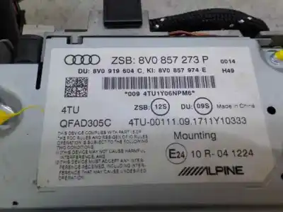 İkinci el araba yedek parçası gps navigasyon sistemi için audi a3 sportback (8va, 8vf) 1.6 tdi oem iam referansları 8v0857273p6ps  8v0857273p