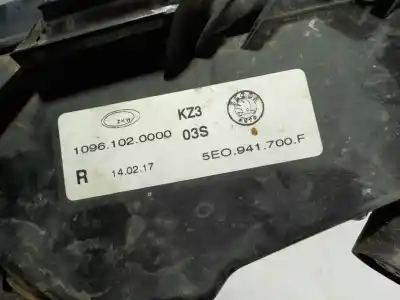 Автозапчастина б/у правий протитуман для skoda octavia iii combi (5e5, 5e6) 1.6 tdi посилання на oem iam 5e0941700f  