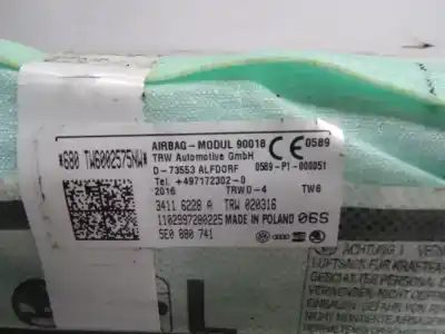 Автозапчастина б/у передня ліва подушка безпеки для skoda octavia combi (5e5) l&k посилання на oem iam 5e0880741  5e0880741